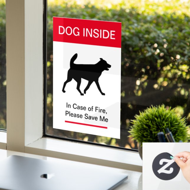 NEW! Dog Inside In case of Fire -Protect your Pets (Office)