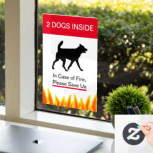 NEW! Dog Inside In case of Fire -Protect your Pets