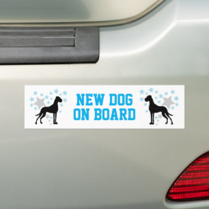 New dog on Bord Great Dane  Bumper Sticker