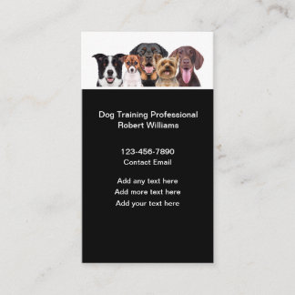 New Dog Training Canine Class Business Card