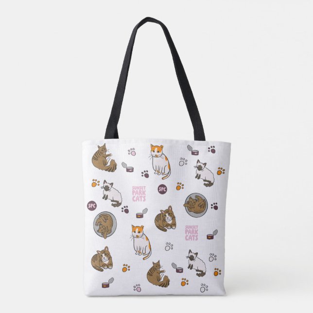 New | Doodles Tote | Sunset Park Cats | Rescue (Back)