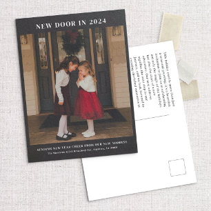 New Door 24 Holiday Moving Announcement Postcard
