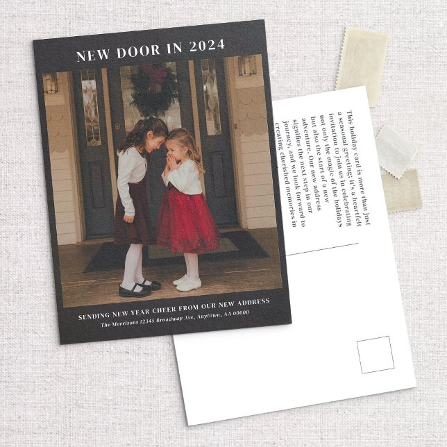 New Door 24 Holiday Moving Announcement Postcard (Creator Uploaded)