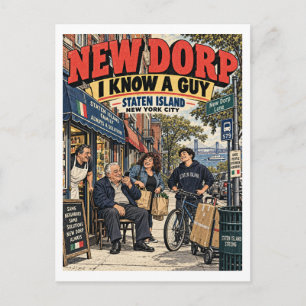 New Dorp I Know a Guy Postcard