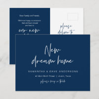 New Dream Home Address Announcement, Modern Navy P