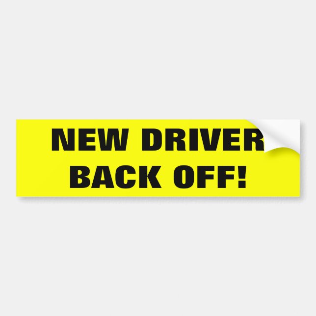 New Driver Bumper Sticker (Front)