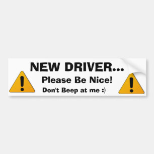 New Driver Bumper Sticker