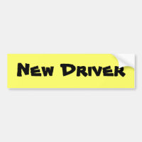 New Driver Bumper Sticker