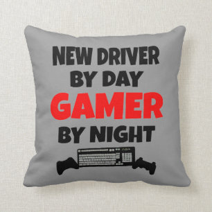 New Driver by Day Gamer by Night Cushion