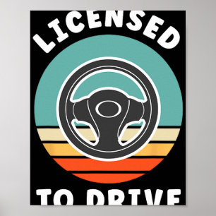 New Driver Driver's Permit Celebration Teen Driver Poster