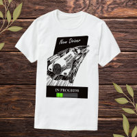 New Driver in Progress Vintage Retro Car Race