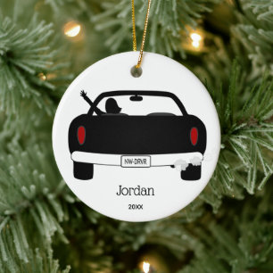New Driver Personalized Ceramic Tree Decoration