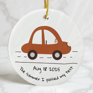 New Driver Personalized Passed Test Keepsake Ceramic Tree Decoration