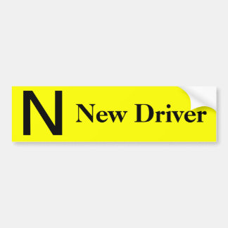 New driver  yellow bumper sticker