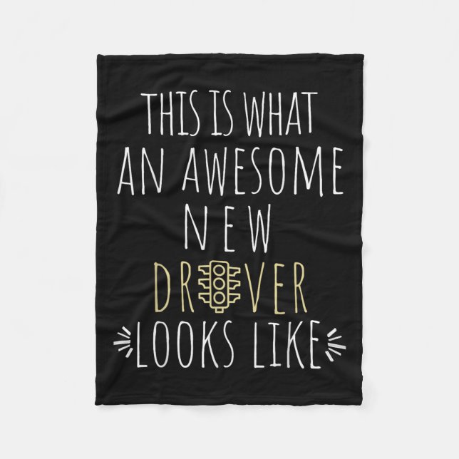 New Drivers License Ped Road Test Funny Quote Driv Fleece Blanket (Front)