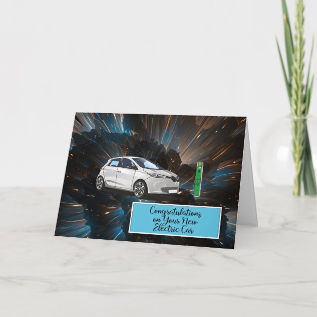 New Electric Car Congratulations Card (Front)
