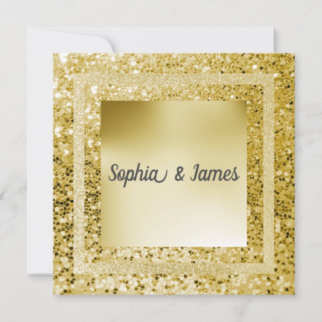 New Elegant Sparkle wedding invitation (Front)