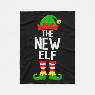 New Elf Xmas Matching Family Elf Squad Christmas  Fleece Blanket