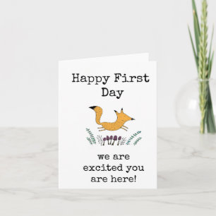 New Employee, Happy First Day, Excited Card