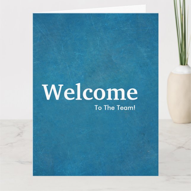 New Employee Welcome Chalkboard Card (Front)