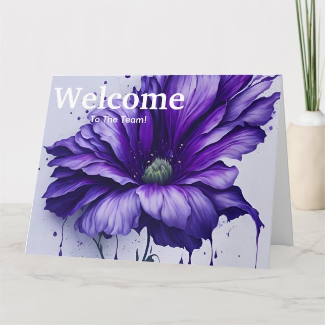 New Employee Welcome Floral Card (Front)