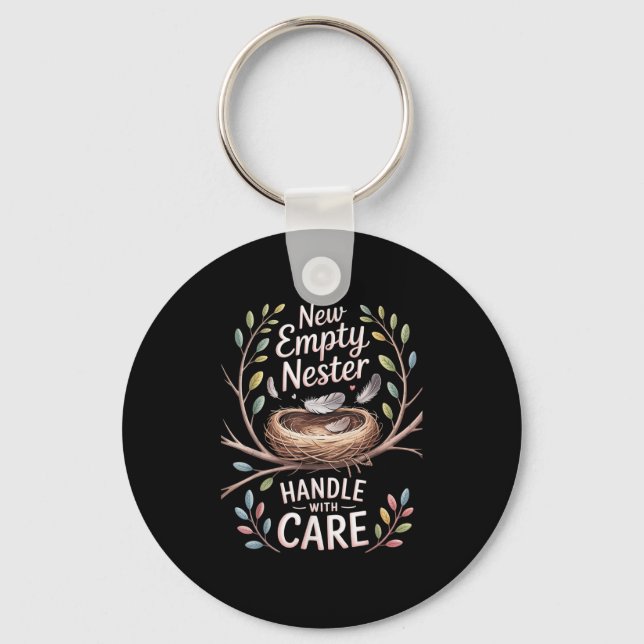 New Empty Nester Handle With Care, Empty Nest Dad  Key Ring (Front)