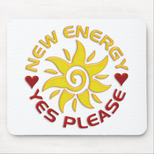 NEW ENERGY SUN make your own background Mouse Pad