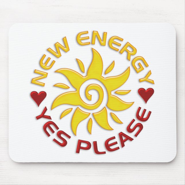 NEW ENERGY SUN | make your own background Mouse Pad (Front)