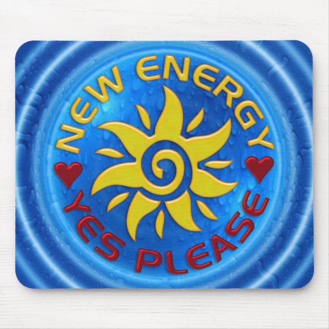 NEW ENERGY SUN - water Mouse Pad (Front)