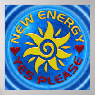 NEW ENERGY SUN - water Poster