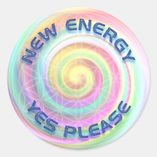 NEW ENERGY - YES PLEASE CLASSIC ROUND STICKER