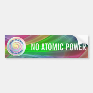 NEW ENERGY - YES PLEASE heart / NO ATOMIC POWER Bumper Sticker