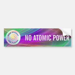 NEW ENERGY - YES PLEASE / NO ATOMIC POWER BUMPER STICKER