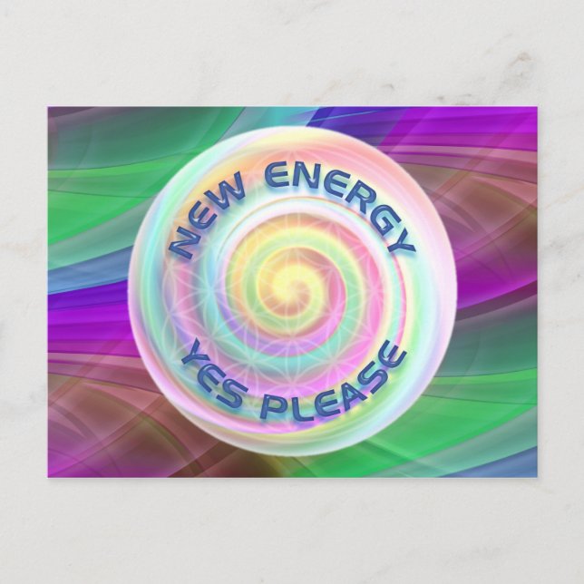 NEW ENERGY - YES PLEASE POSTCARD (Front)