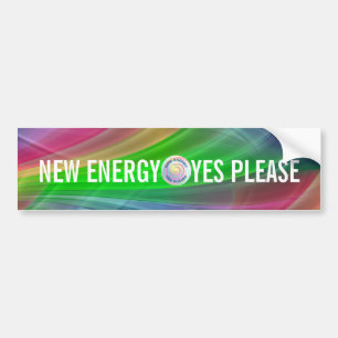 NEW ENERGY - YES PLEASE with heart Bumper Sticker