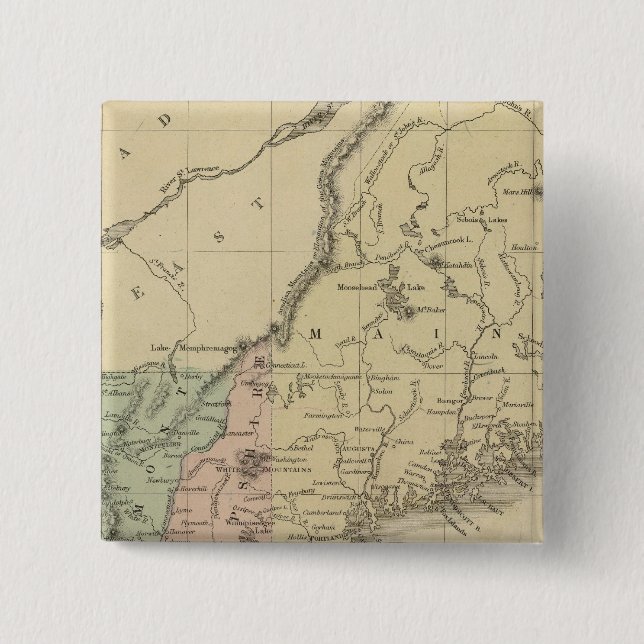 New England 15 Cm Square Badge (Front)