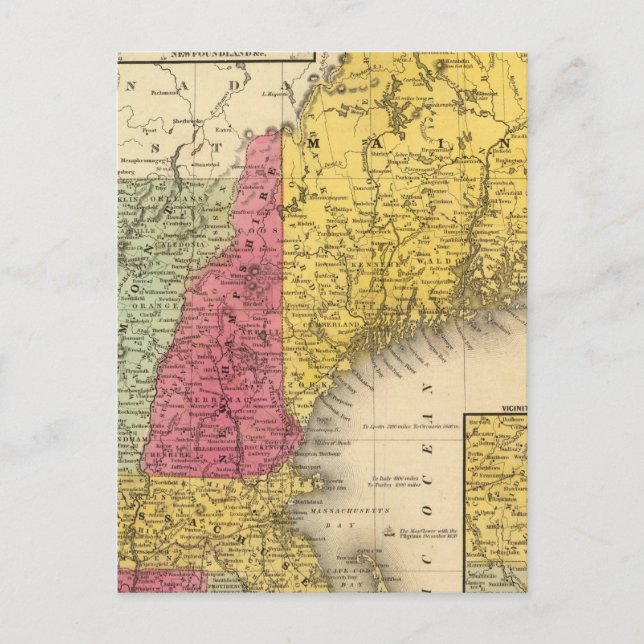 New England 3 Postcard (Front)