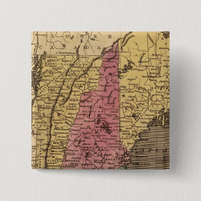 New England 4 15 Cm Square Badge (Front)