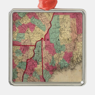 New England and Lower Canada Metal Tree Decoration