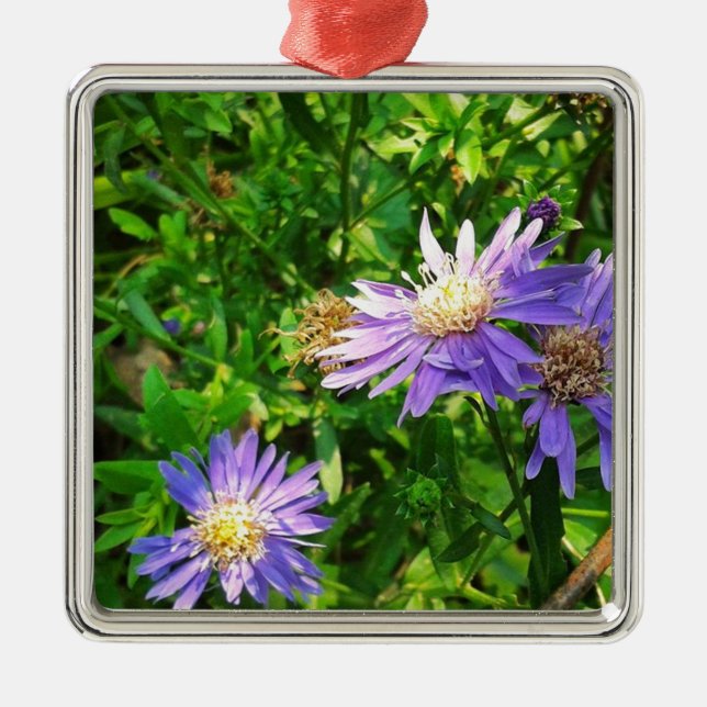 New England Asters Metal Tree Decoration (Front)