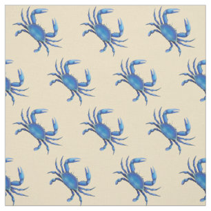New England Blue Crab Fabric
