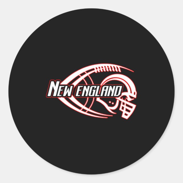 New England Boston Classic Round Sticker (Front)