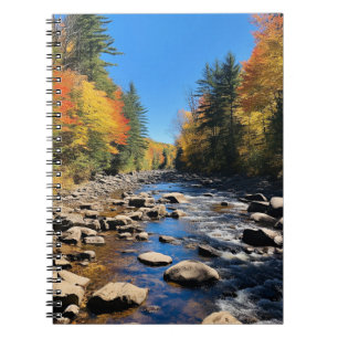 New England Colourful Landscape, Autumn, Notebook