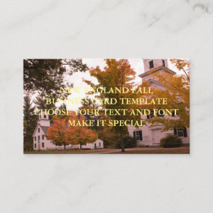 NEW ENGLAND FALL BUSINESS CARD TEMPLATE