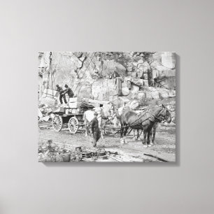 New England Granite Quarry, 1908 Canvas Print