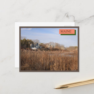 New England Houses Kittery Maine Nature Postcard
