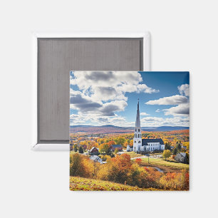 New England Landscape in Fall Magnet