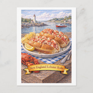 New England Lobster Rolls (American Food Series) Postcard