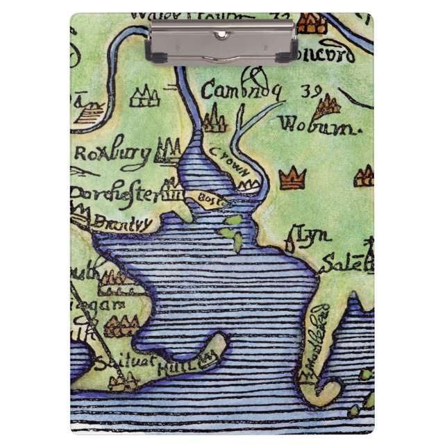 NEW ENGLAND MAP 1677 CLIPBOARD (Front)