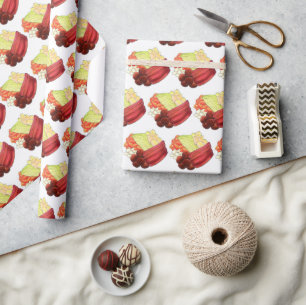 New England Meal Boiled Dinner Corned Beef Cabbage Wrapping Paper